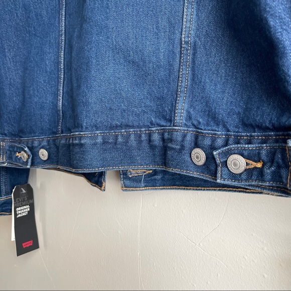 Levi’s Original Trucker Jean Jacket Blue Denim Size L - Picture 5 of 10
